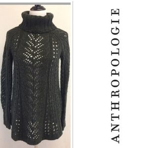 Sleeping on Snow Cowl Neck Green Long Sweater